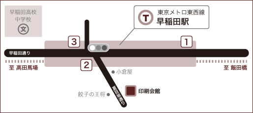 東京都印刷工業組合新宿支部アクセスマッップ（MAP）